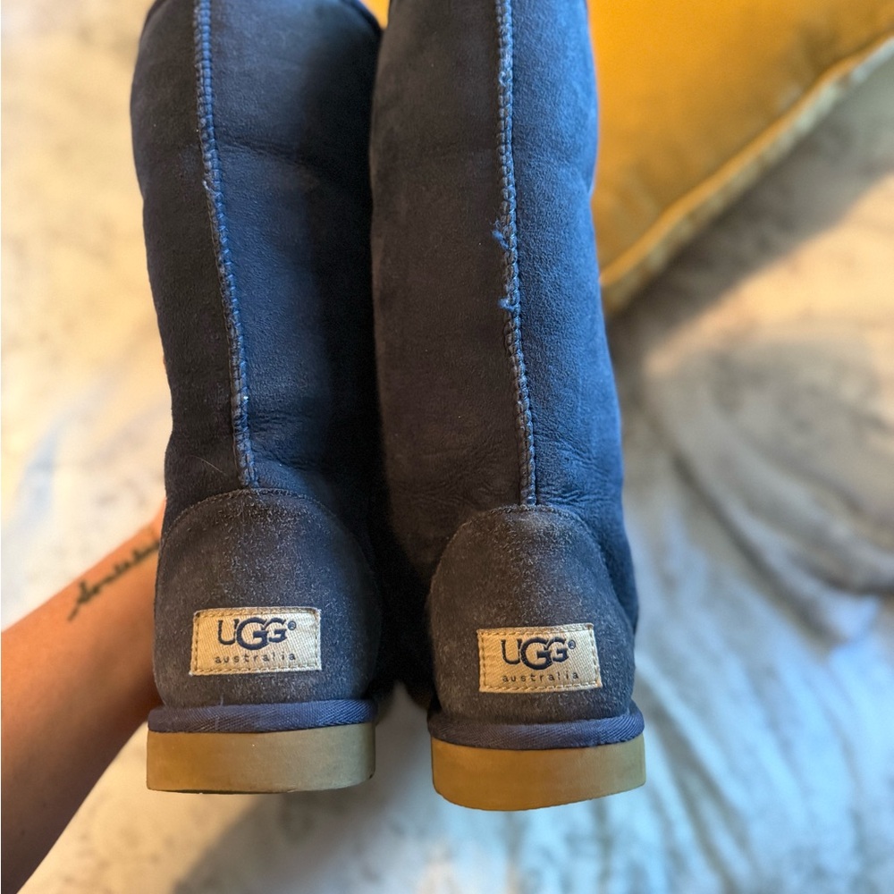 UGG Navy Suede Boots